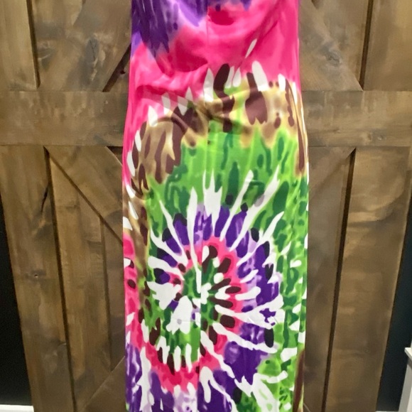 Purple and Green Tie Dye Maxi Dress NWT - Picture 6 of 15